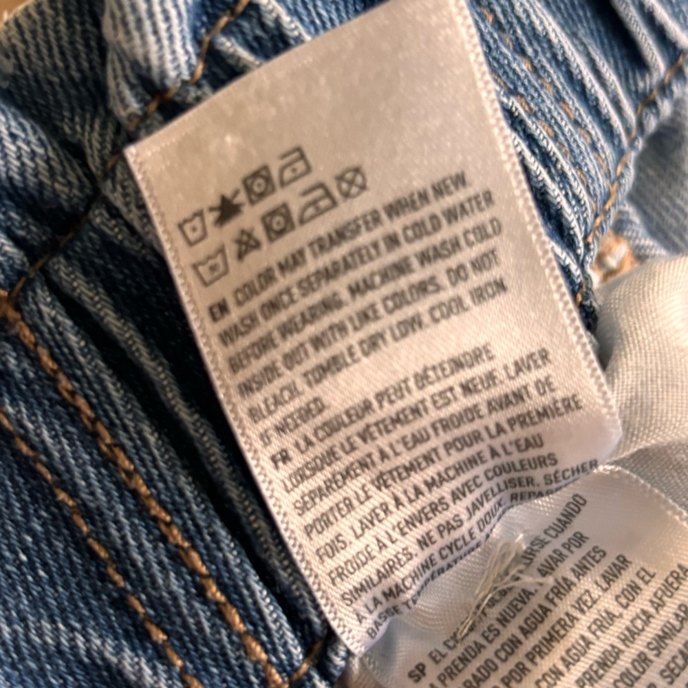 COPY - American Eagle paper bag waist jeans size 2 light wash EUC - Picture 8 of 8